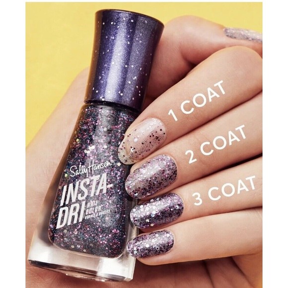 2X Sally Hansen Insta-Dri Nail Color Polish - Color #366/423 Grape Shifter .31oz - Picture 2 of 3
